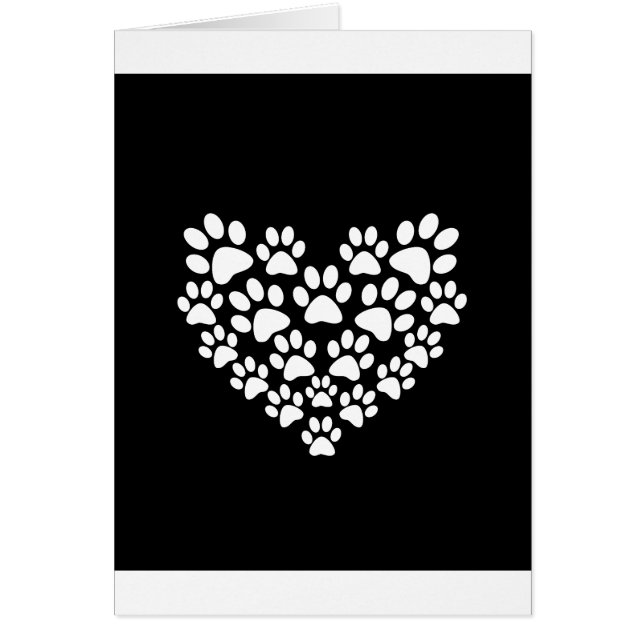 Utskrift av färgen Cute Black White Hälsningskort (Framsidan)