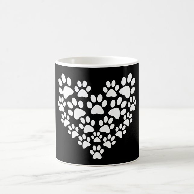 Utskrift av färgen Cute Black White Kaffemugg (Center)
