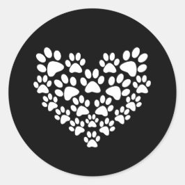 Utskrift av färgen Cute Black White Runt Klistermärke