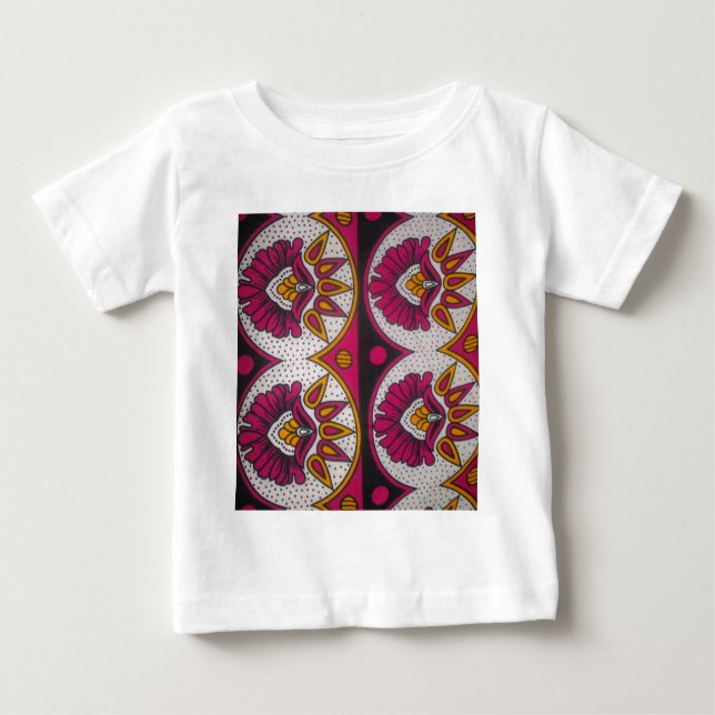 Utskrift av färglös afrikansk Fabric Motif Art T Shirt (Framsida)