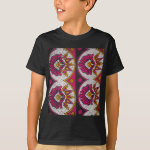 Utskrift av färglös afrikansk Fabric Motif Art Tee
