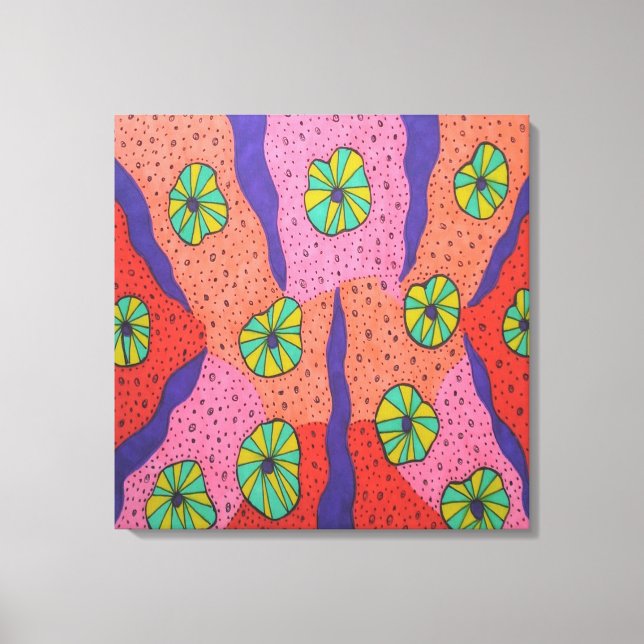 Utskrift av färglösa Abstrakter Canvastryck (Framsida)