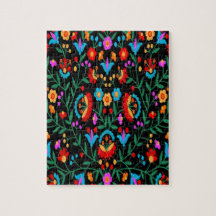 Utskrift av färgstark Blommigt