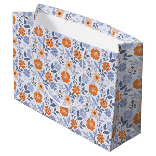 Utskrift av färgstark Blommigt - stor Orange av gi