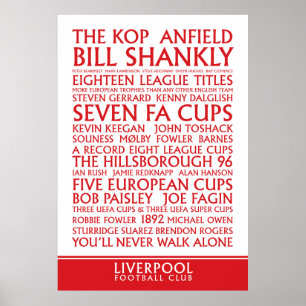 Utskrift av FC-lyckade Liverpool Poster
