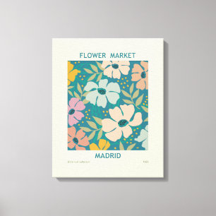 Utskrift av Flower Market Madrid Canvastryck