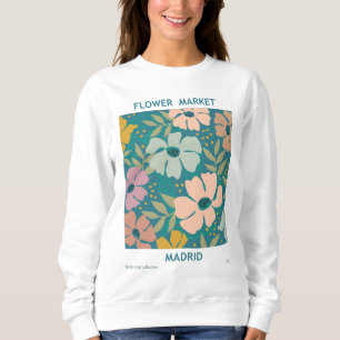 Utskrift av Flower Market Madrid T Shirt