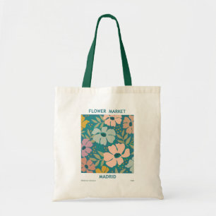 Utskrift av Flower Market Madrid Tygkasse