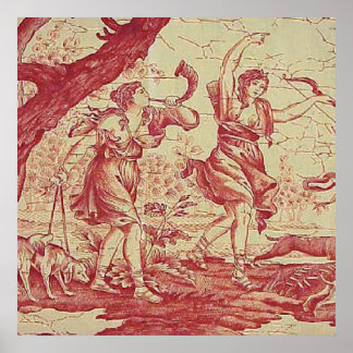 Utskrift av Fransk Land vintage Poster