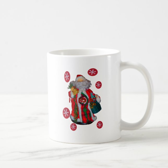 Utskrift av god jul Colorful Jultomten Art Kaffemugg (Höger)