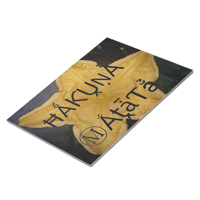 Utskrift av Golden Star Hakuna Matata Art Anteckningsblock (Vinklad)