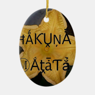 Utskrift av Golden Star Hakuna Matata Art Julgransprydnad Keramik