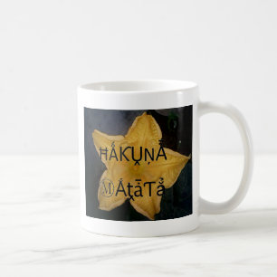 Utskrift av Golden Star Hakuna Matata Art Kaffemugg