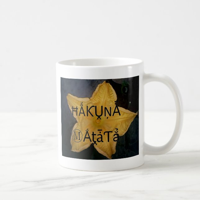 Utskrift av Golden Star Hakuna Matata Art Kaffemugg (Höger)