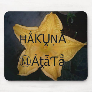Utskrift av Golden Star Hakuna Matata Art Musmatta