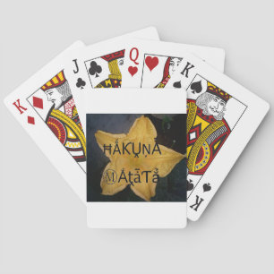 Utskrift av Golden Star Hakuna Matata Art Spelkort