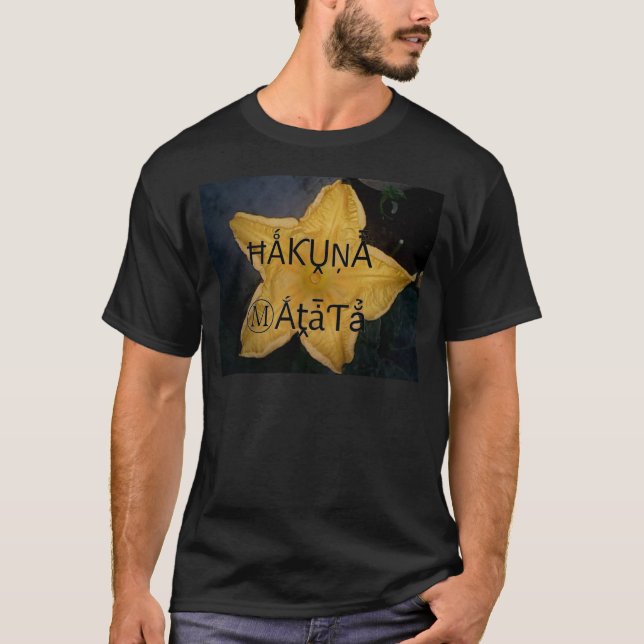 Utskrift av Golden Star Hakuna Matata Art T-shirt (Framsida)