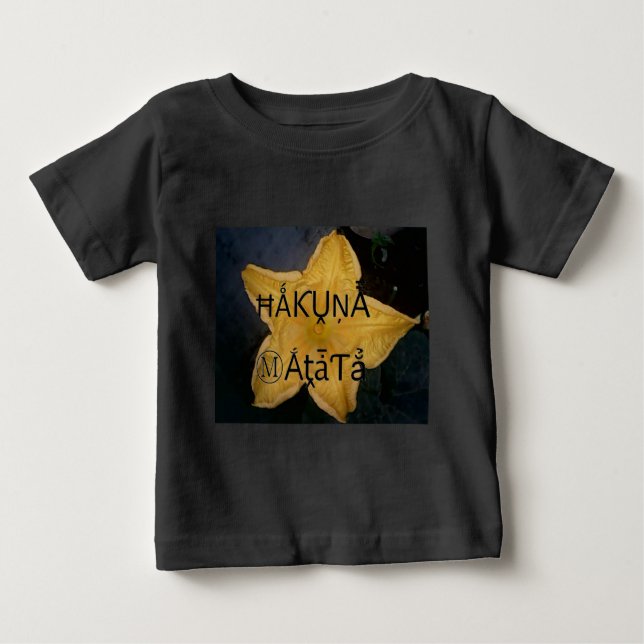Utskrift av Golden Star Hakuna Matata Art T-shirt (Framsida)