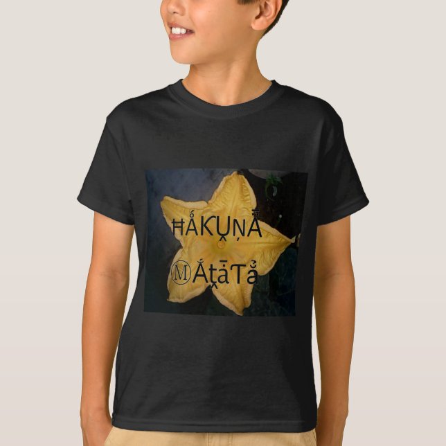 Utskrift av Golden Star Hakuna Matata Art Tee (Framsida)