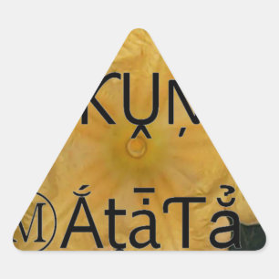 Utskrift av Golden Star Hakuna Matata Art Triangelformat Klistermärke