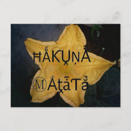 Utskrift av Golden Star Hakuna Matata Art Vykort