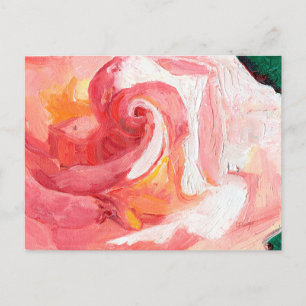 Utskrift av Gratitude Rosa ros Vykort