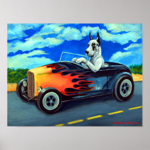 Utskrift av Great dane Poster vägg