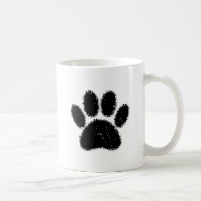 Utskrift av grova och nedtryckta Hund Kaffemugg (Höger)