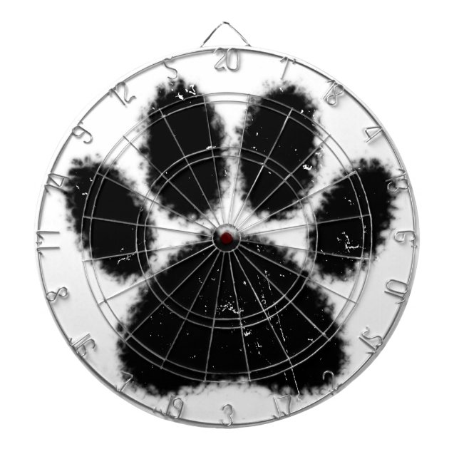Utskrift av grova och nedtryckta Hund Piltavla (Framsidan)