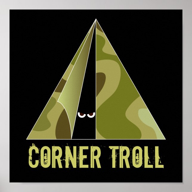 Utskrift av hörn Troll Camper Poster (Framsidan)