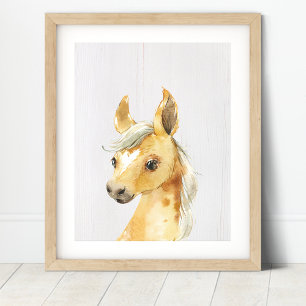 Utskrift av Horse Foal Farm Nursery Art Poster