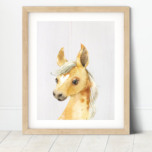 Utskrift av Horse Foal Farm Nursery Art Poster (Skapare uppladdad)