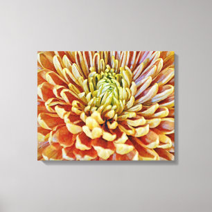 Utskrift av höstfällt Orange - färdigt Canvas Art