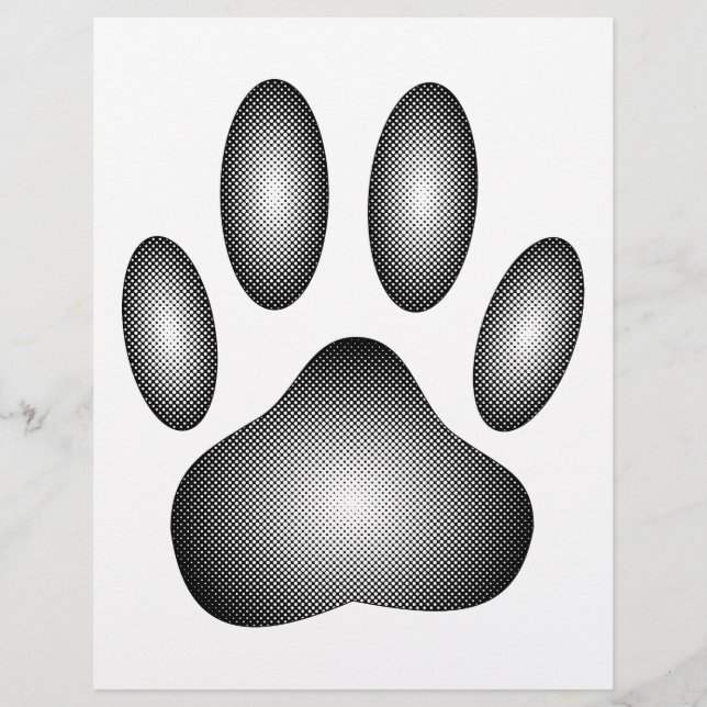 Utskrift av hund i svartvitt (Framsida)