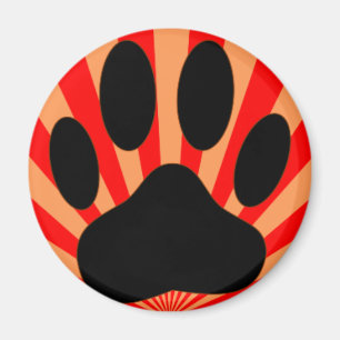 Utskrift av Hund med raster Magnet
