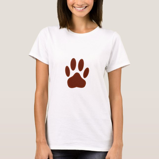 Utskrift av Hund med titlar Tee Shirt (Framsida)