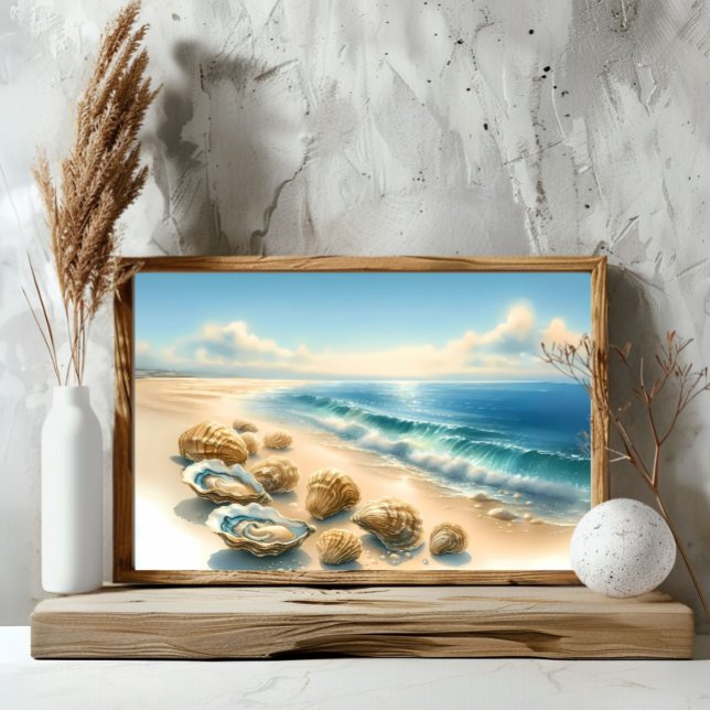 Utskrift av kanal på Shore Ocean Beach Art Poster (Skapare uppladdad)