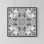Utskrift av kanin Mandala-naturart på Anpassningsb Poster<br><div class="desc">Täck vilket rum som helst med den här vackra blommigten mandala Art-utskriften med handdragna blommor, mönster och kaniner. Den här fantastiska fyrkantiga utskriften med rambar poster innehåller en originaldesign med kvadratiska hand plockade, en mycket detaljerad vit mandaladesign som återges på en valfri anpassade färg-bakgrund (ange vilken redigerare du vill välja)....</div>