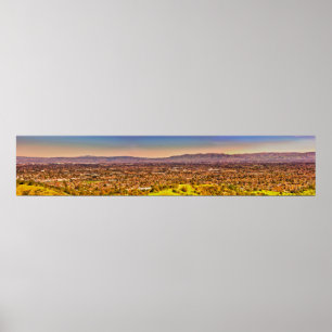 Utskrift av kiseldalen/Cupertino Panoramic View Poster