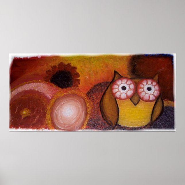 Utskrift av konst Uggla Poster (Framsidan)