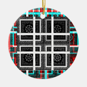 Utskrift av kontrollerad Mönster Art Julgransprydnad Keramik