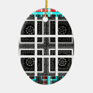 Utskrift av kontrollerad Mönster Art Julgransprydnad Keramik