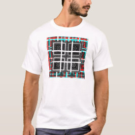 Utskrift av kontrollerad Mönster Art Tee Shirt