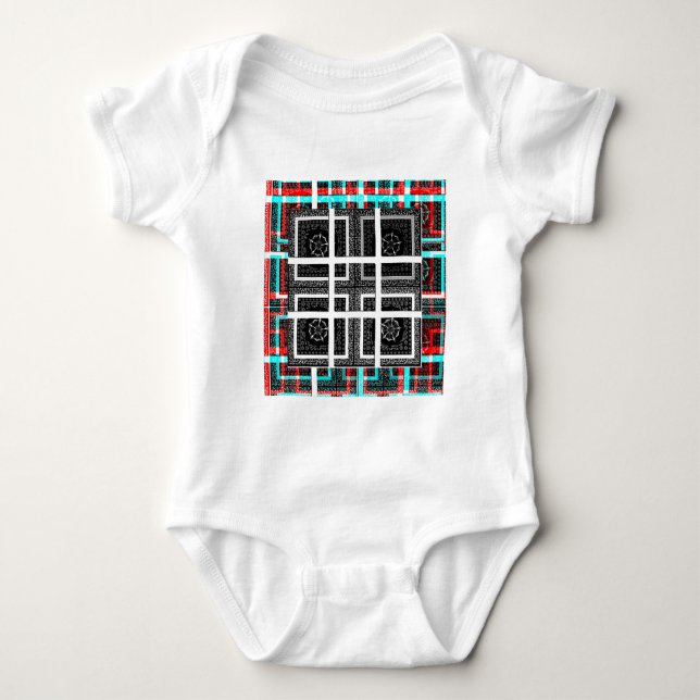 Utskrift av kontrollerad Mönster Art Tee Shirt (Framsida)