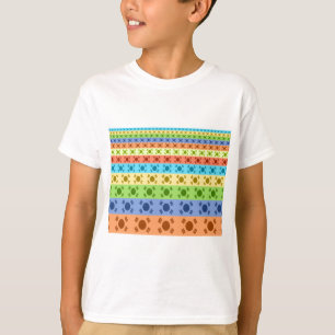 Utskrift av koreanska Flagga med flera Färgader T-shirt