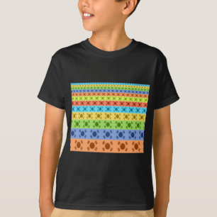 Utskrift av koreanska Flagga med flera Färgader Tee Shirt