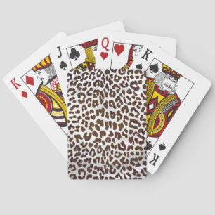 Utskrift av leopardchoklad spel kort