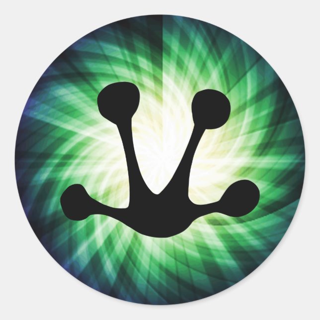 Utskrift av ljusglimmer runt klistermärke (Framsida)