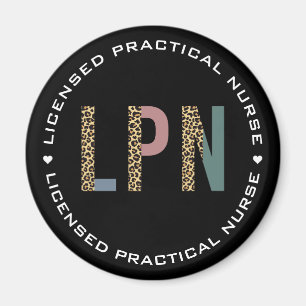 Utskrift av LPN-licensierad praktisk sjukleopard Magnet