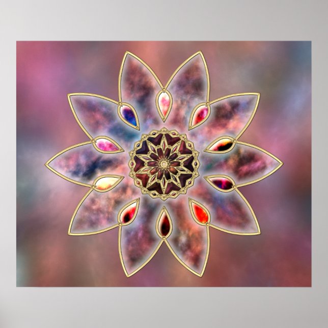 Utskrift av marmorerade Galaxier Poster (Framsidan)